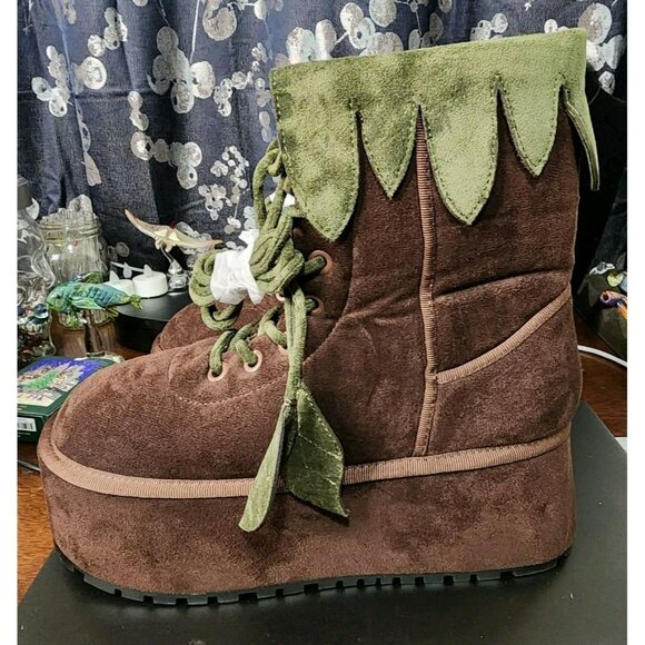 Current Mood Dolls Kill Cottage Renaissance Fairy Forest Dweller Platform Boots - Picture 5 of 9